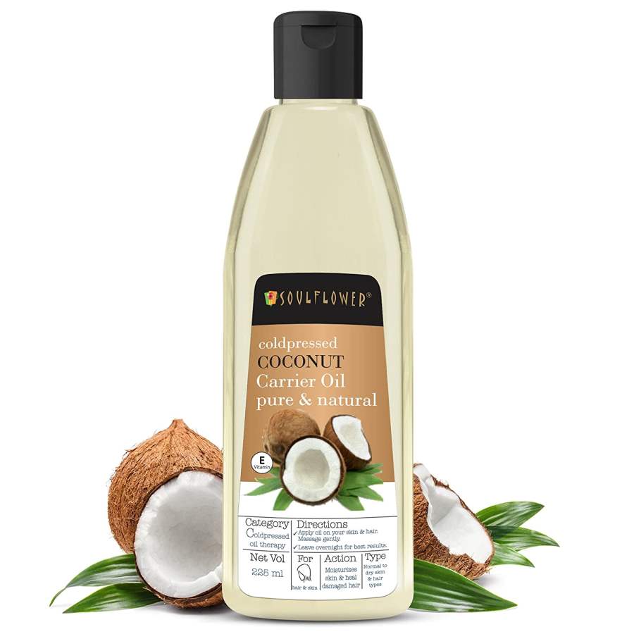 Soulflower Extra Virgin Coconut Carrier Oil - 225 ML