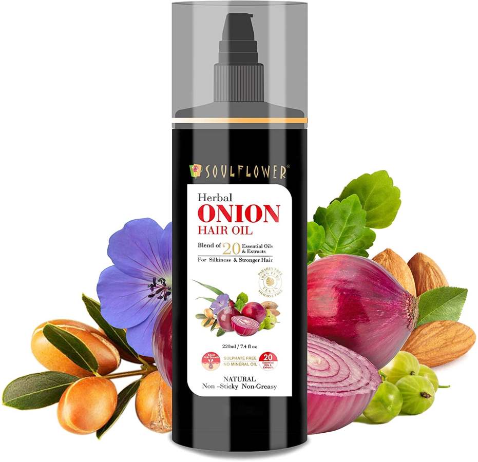 Soulflower Herbal Onion Hair Oil - 220 ML