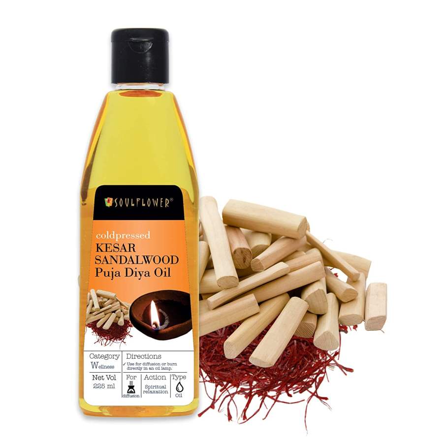 Soulflower Kesar Sandalwood Puja Oil - 225 ML