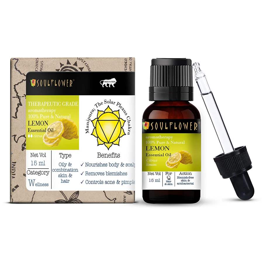 Soulflower Lemon Essential Oil - 15 ML