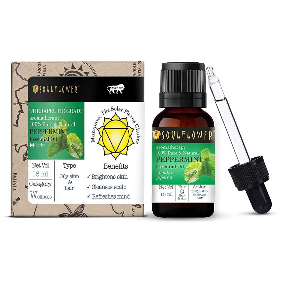 Soulflower Peppermint Essential Oil - 15 ML