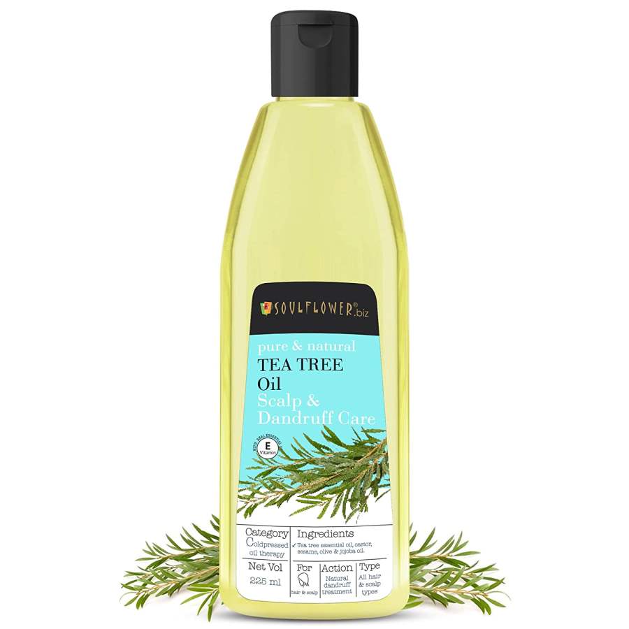 Soulflower Tea Tree Scalp Anti Dandruff Oil - 225 ML