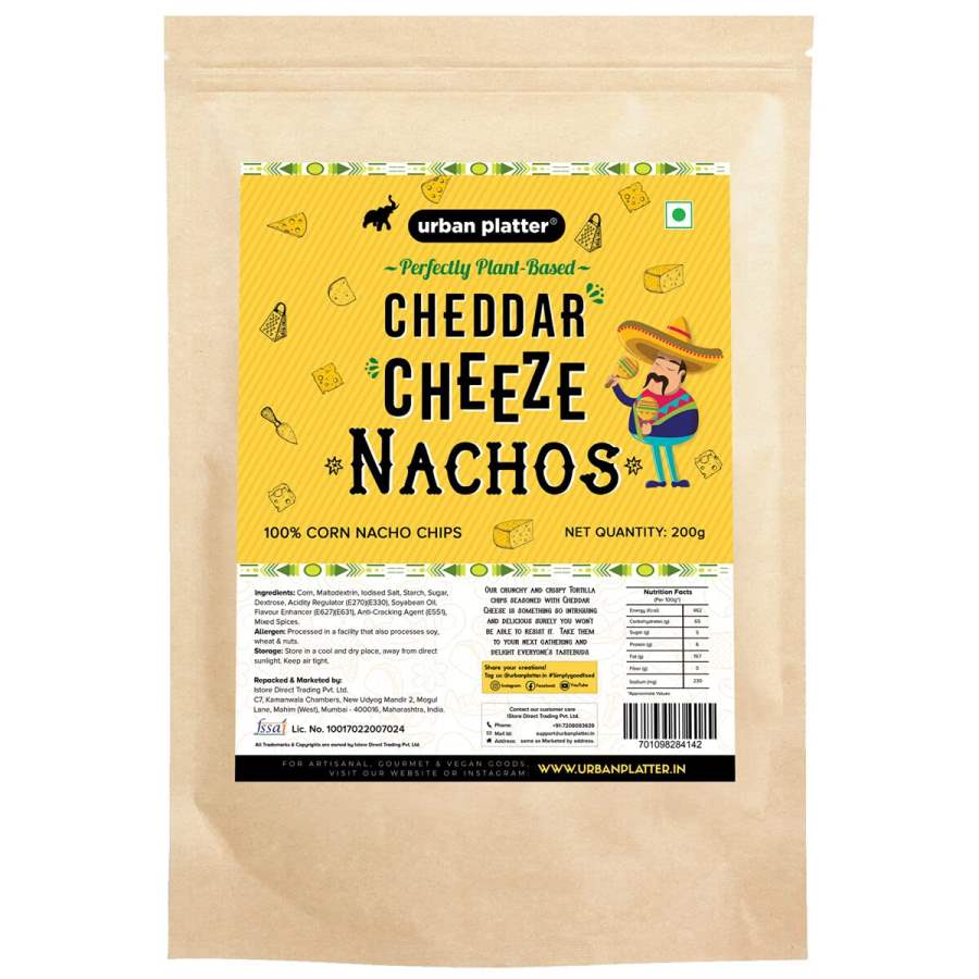 Urban Platter Cheddar Cheese Nachos - 250 GM