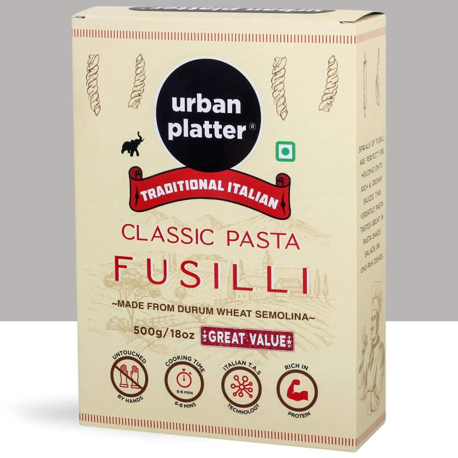 Urban Platter Traditional Italian Classic Fusilli Pasta - 1 KG