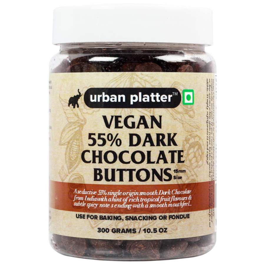 Urban Platter Vegan 55% Dark Chocolate Buttons - 300 GM