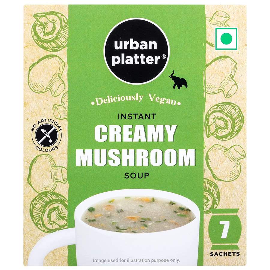 Urban Platter Vegan Instant Creamy Mushroom Cup Soup - 140 GM