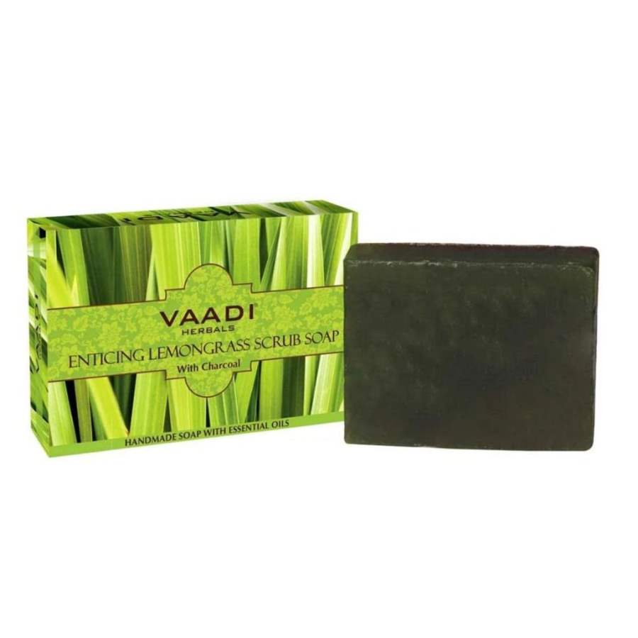 Vaadi Herbals Enticing Lemongrass Scrub Soap - 75 GM