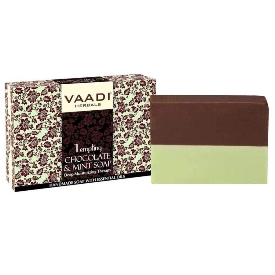 Vaadi Herbals Tempting Chocolate and Mint Soap Deep Moisturising Therapy - 225 GM (3 * 75 GM)