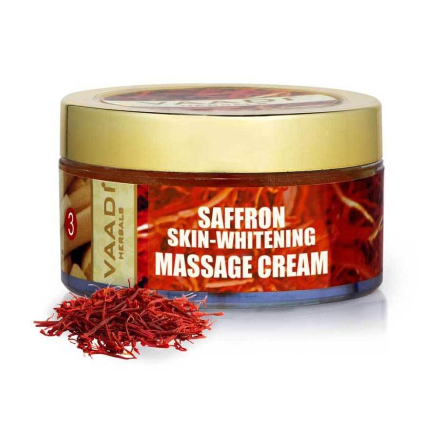 Vaadi Herbals Saffron Skin Whitening Massage CreamBasil Oil and Shea Butter - 50 GM