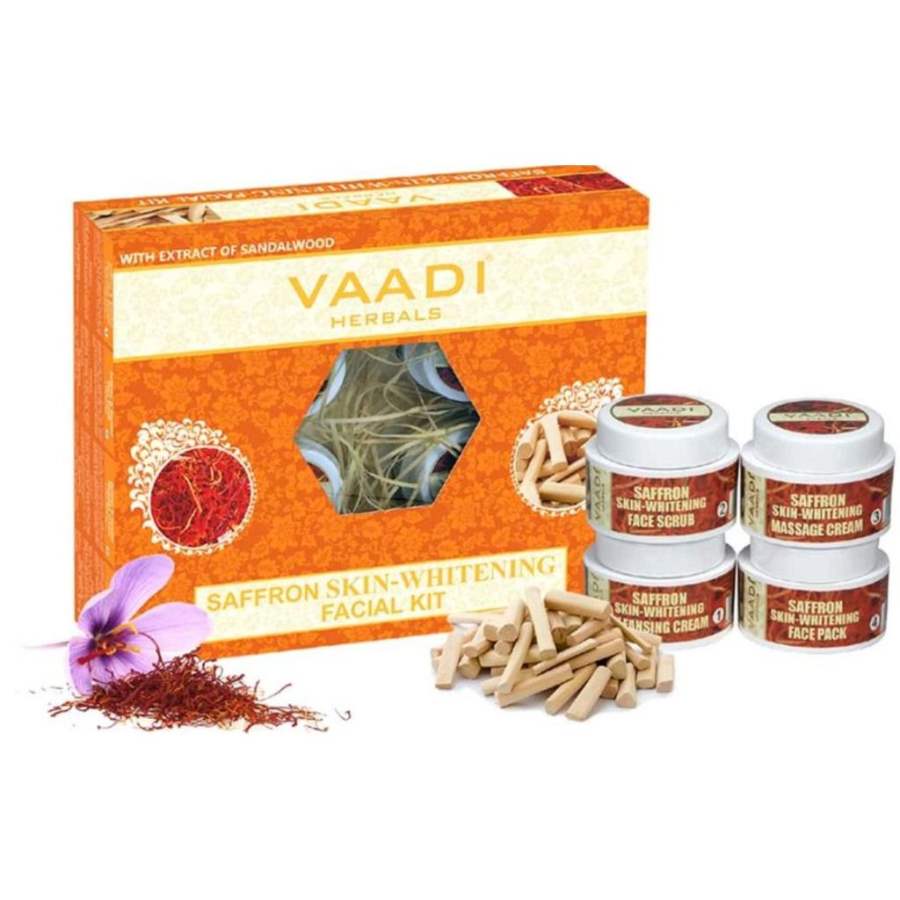 Vaadi Herbals Saffron Skin Whitening Facial Kit with Sandalwood Extract - 70 GM