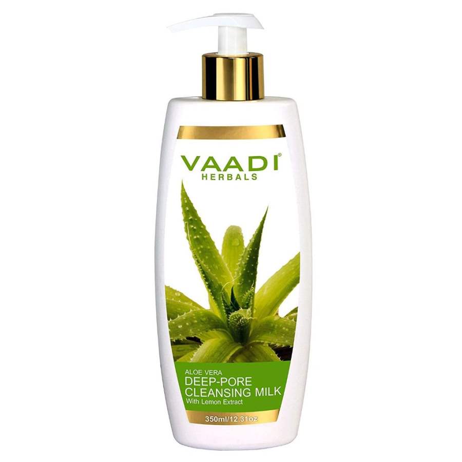 Vaadi Herbals Aloevera Deep Pore Cleansing Milk with Lemon Extract - 350 ML