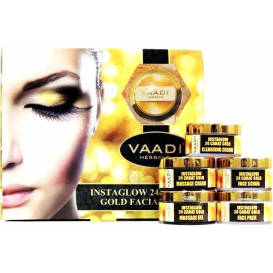 Vaadi Herbals Instaglow 24 Carat Gold Facial Kit - 270 GM