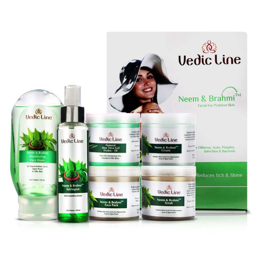 Vedic Line Neem Brahmi Facial Kit Small - 620 ML