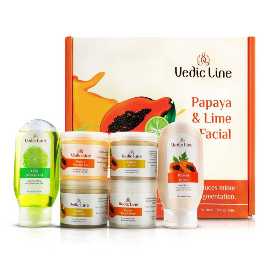 Vedic Line Papaya and Lime Facial Kit Small - 640 ML