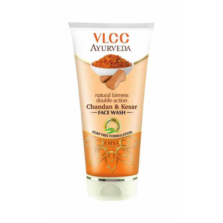 VLCC Ayurveda Natural Fairness Double Action Chandan and Kesar Face Wash - 50 ML