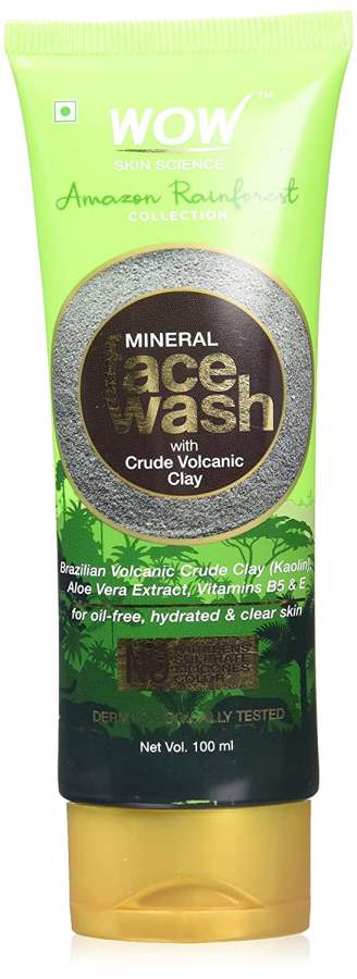 WOW Amazon Rainforest Collection Mineral Face Wash with Crude Volcanic Clay - 100 ML