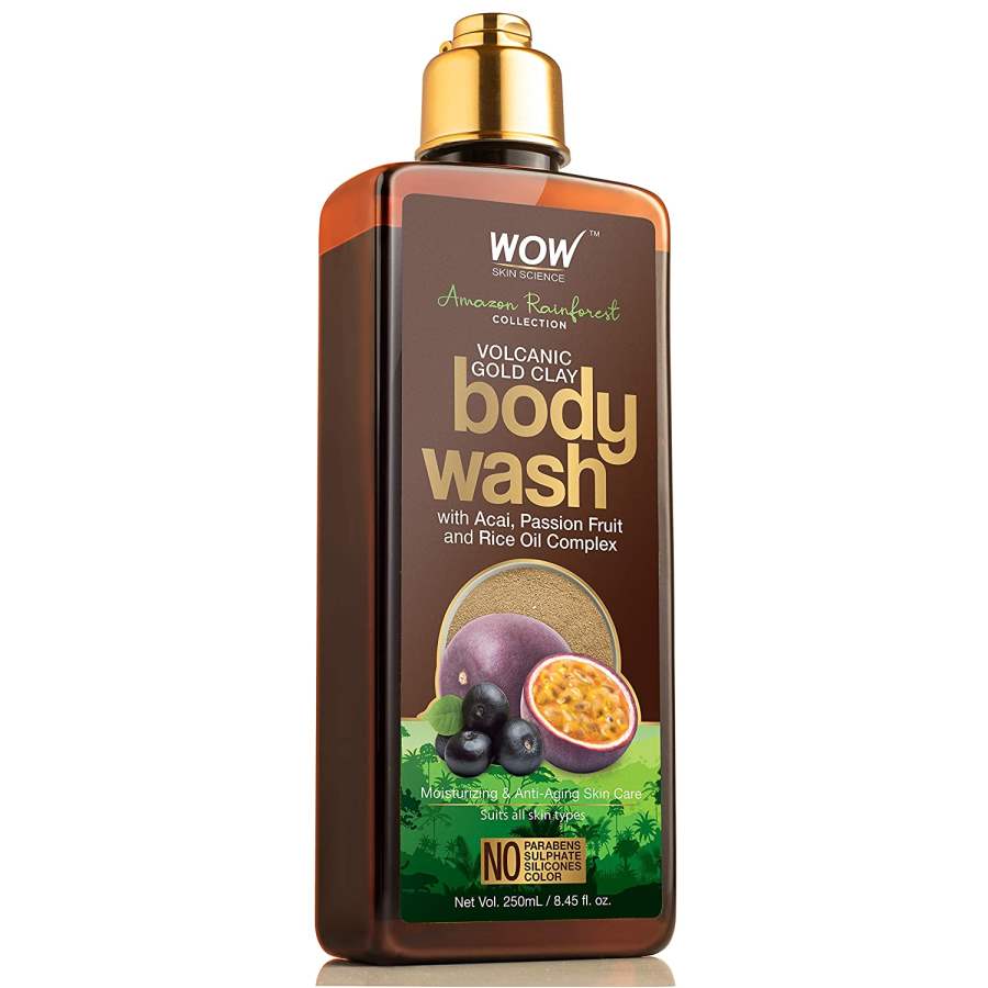 WOW Amazon Rainforest Collection  Volcanic Gold Clay Shower Gel - 250 ML