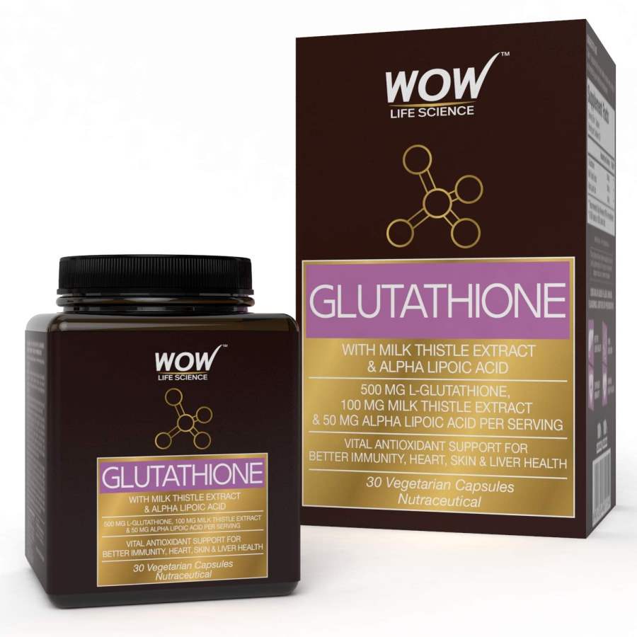 WOW Glutathione with Milk Thistle Extract 500mg - 30 Caps