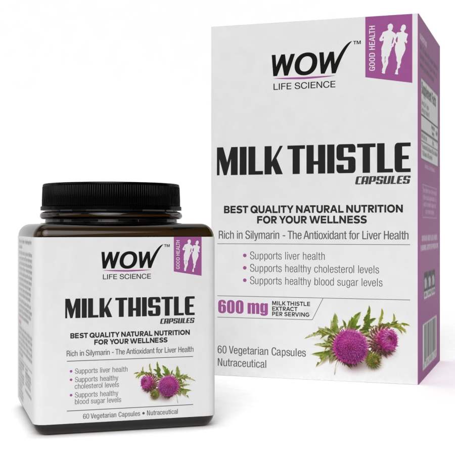 WOW Milk Thistle Vegetarian Capsules 600mg - 600mg - 60 Caps