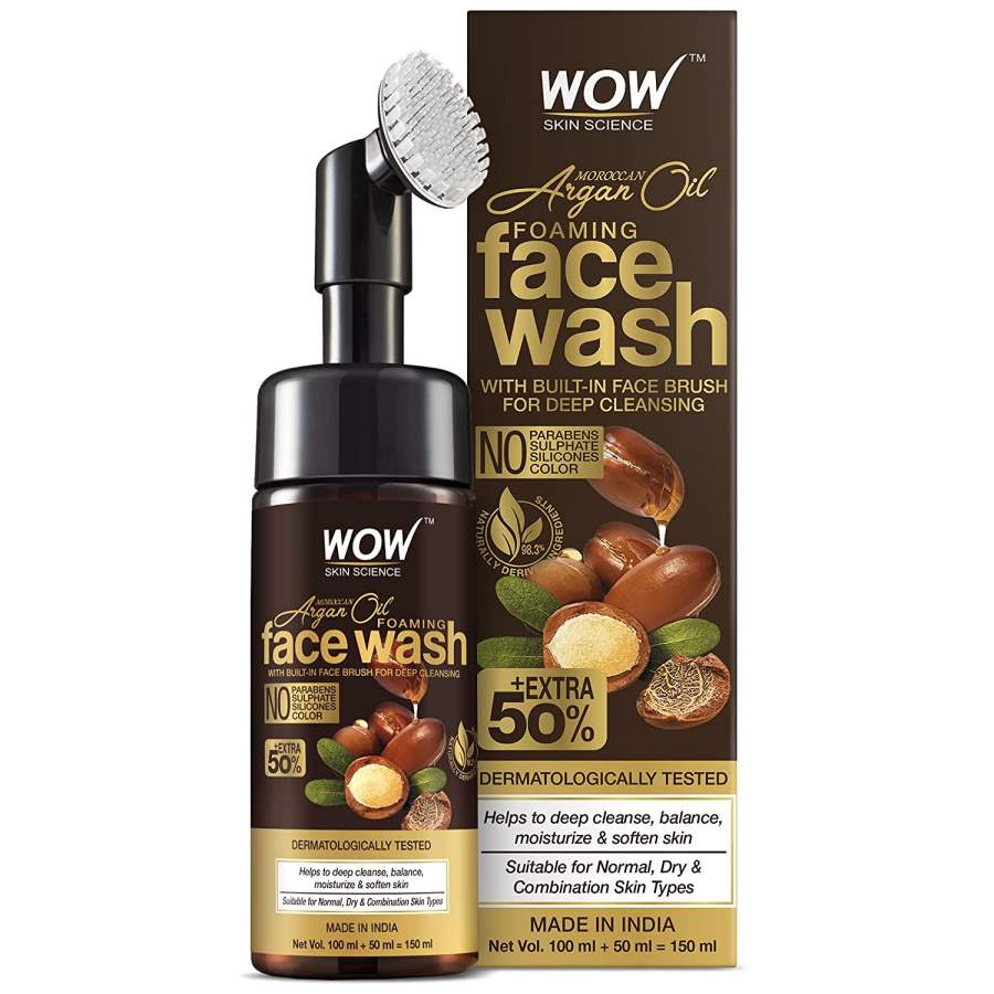 WOW Skin Science Moroccan Argan Oil Foaming Face Wash - 100 ML