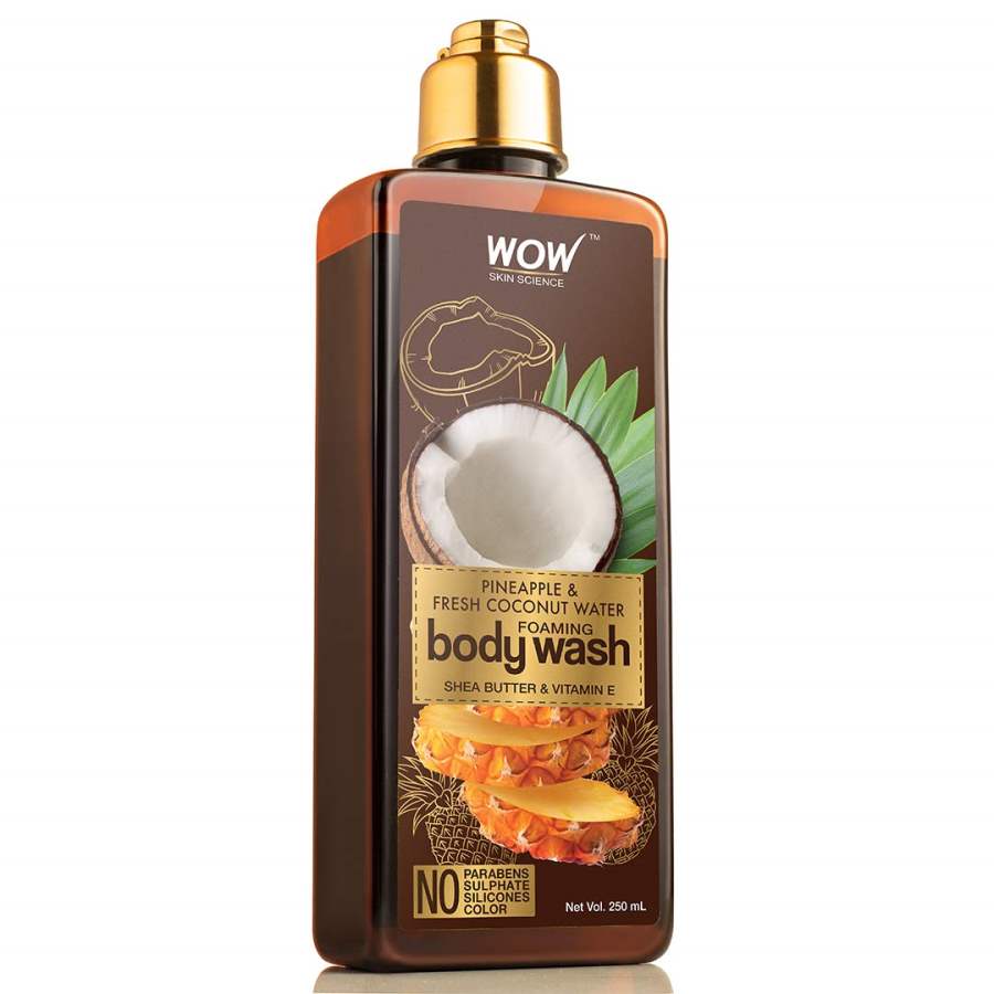 WOW Skin Science Pineapple & Fresh Coconut Water Foaming Body Wash - 250 ML