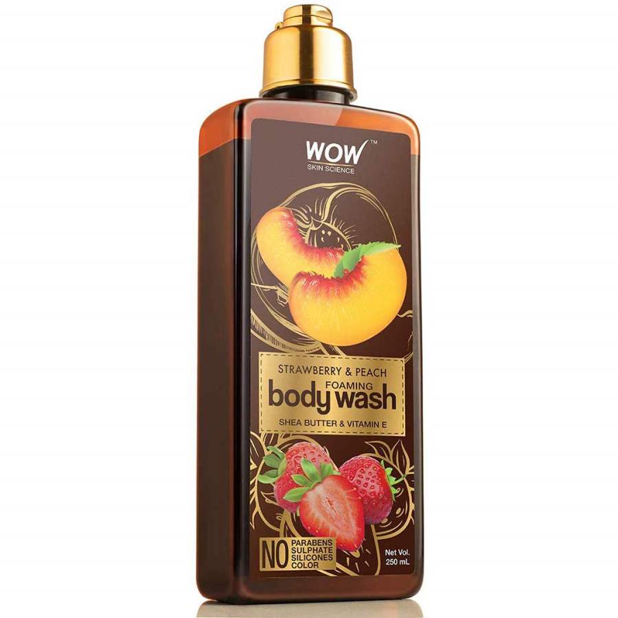 WOW Skin Science Strawberry & Peach Foaming Body Wash - 250 ML