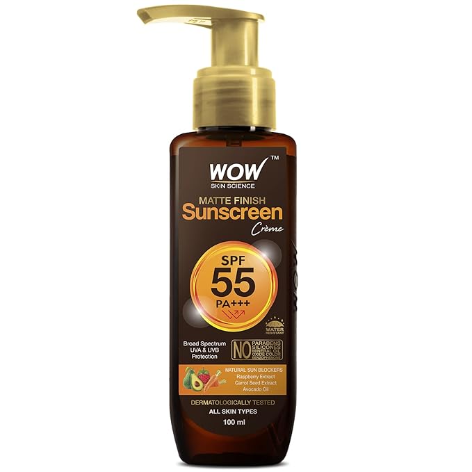 WOW Skin Science Sunscreen Matte Finish - Spf 55 Pa+++  - 100 ML