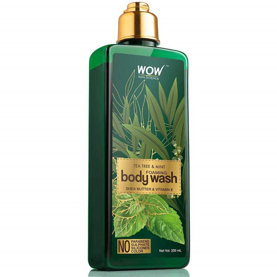 WOW Skin Science Tea Tree & Mint Foaming Body Wash - 250 ML