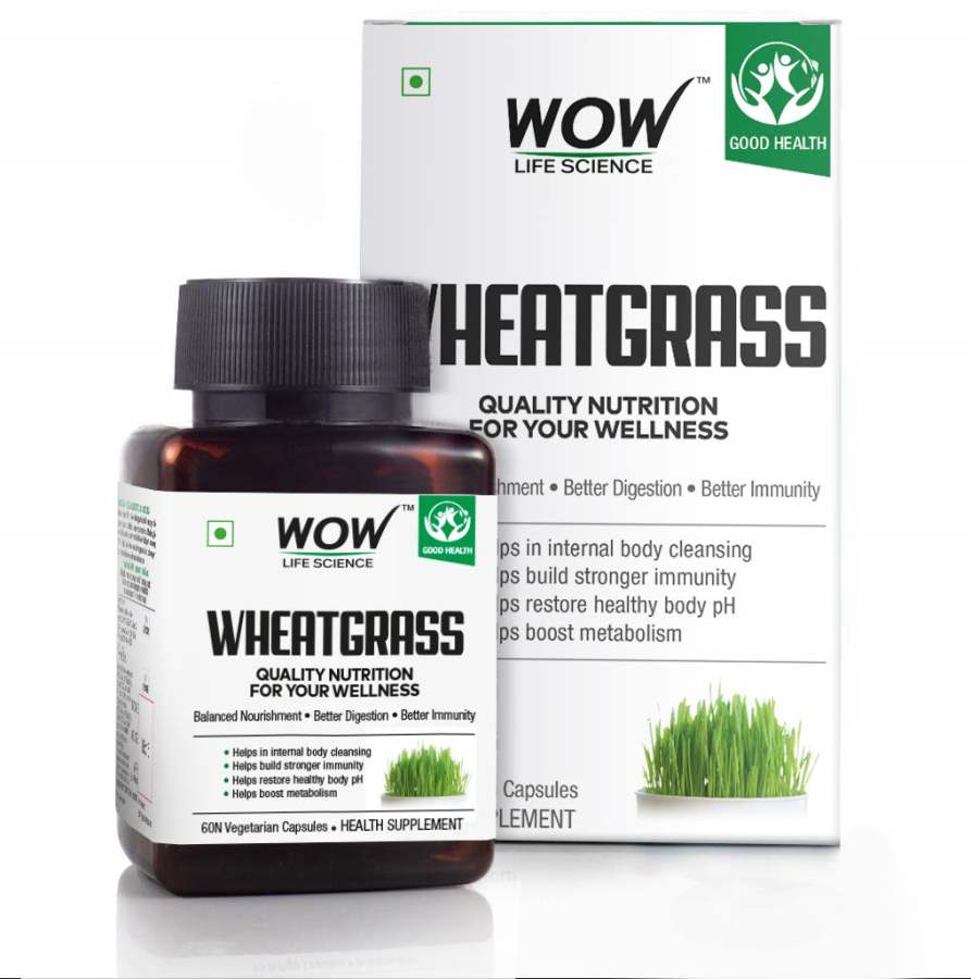 WOW Skin Science WOW Wheatgrass 800mg - 60 Caps