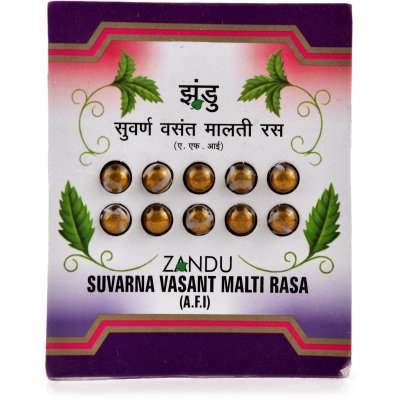 Zandu Vasant Malti Ras Swarn Yukt - 10 Tabs