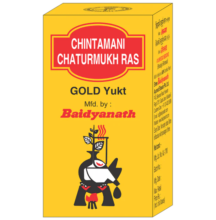 Baidyanath Chintamani Chaturmukh Ras - 5 Tabs