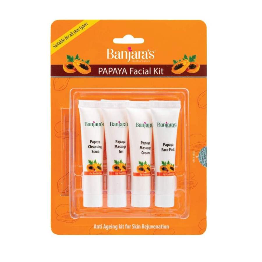 Banjaras Papaya Facial Kit - 60 GM (4 * 15 GM)