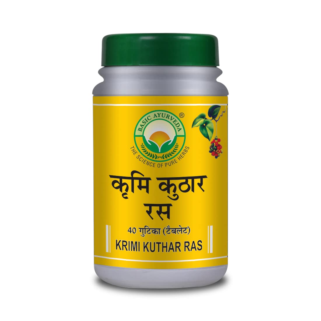 Basic Ayurveda Krimi Kuthar Ras Tablet - 40 Tabs