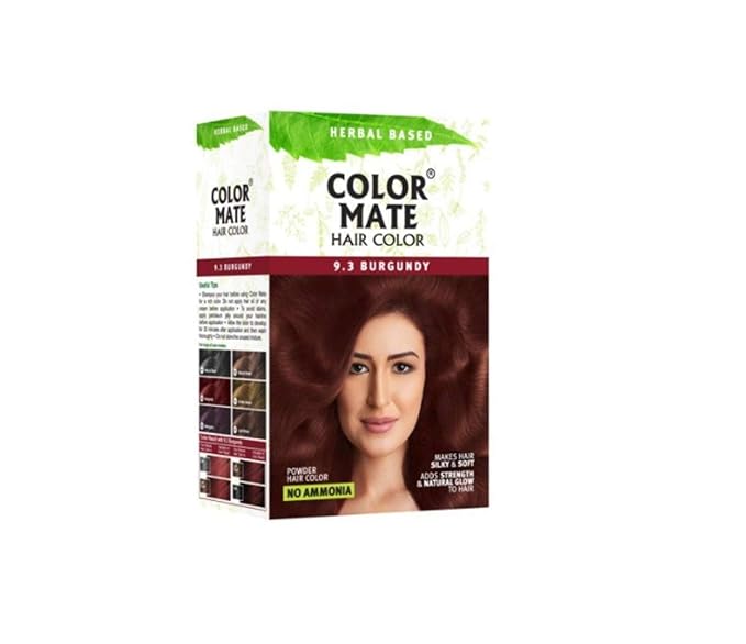 Color Mate Hair Color Powder - Burgundy 9.3 - 150 GM