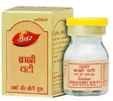 Dabur Brahmi Vati with Gold and Pearl Tabs - 10 Tablets