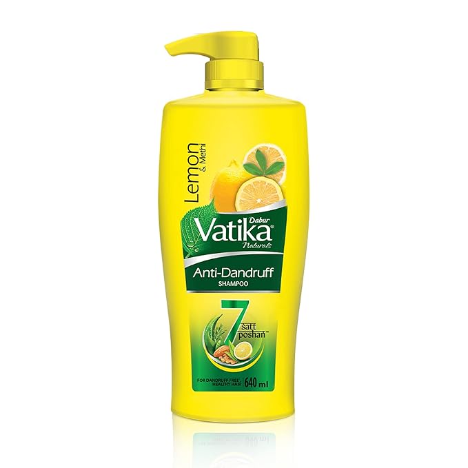 Dabur Vatika Lemon Anti Dandruff Shampoo - 640 ML