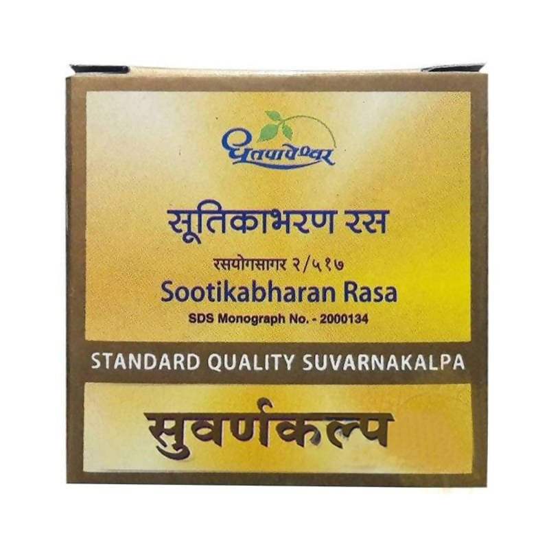 Dhootapapeshwar Sootikabharan Rasa Standard Quality Suvarnakalpa Tablet - 10 Tabs