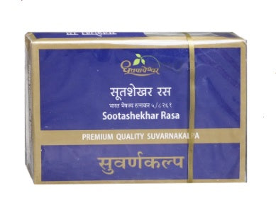 Dhootapapeshwar Sootashekhar Rasa Premium Quality Suvarnakalpa Tablet - 10 Tabs