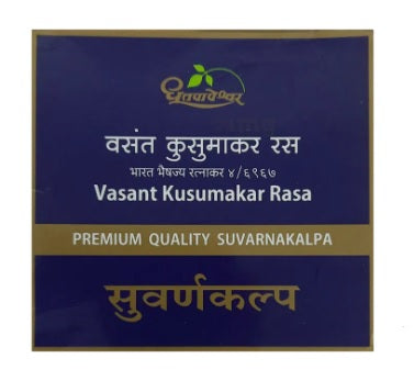 Dhootapapeshwar Vasant Kusumakar Rasa Premium Quality Suvarnakalpa Tablet - 10 Tabs