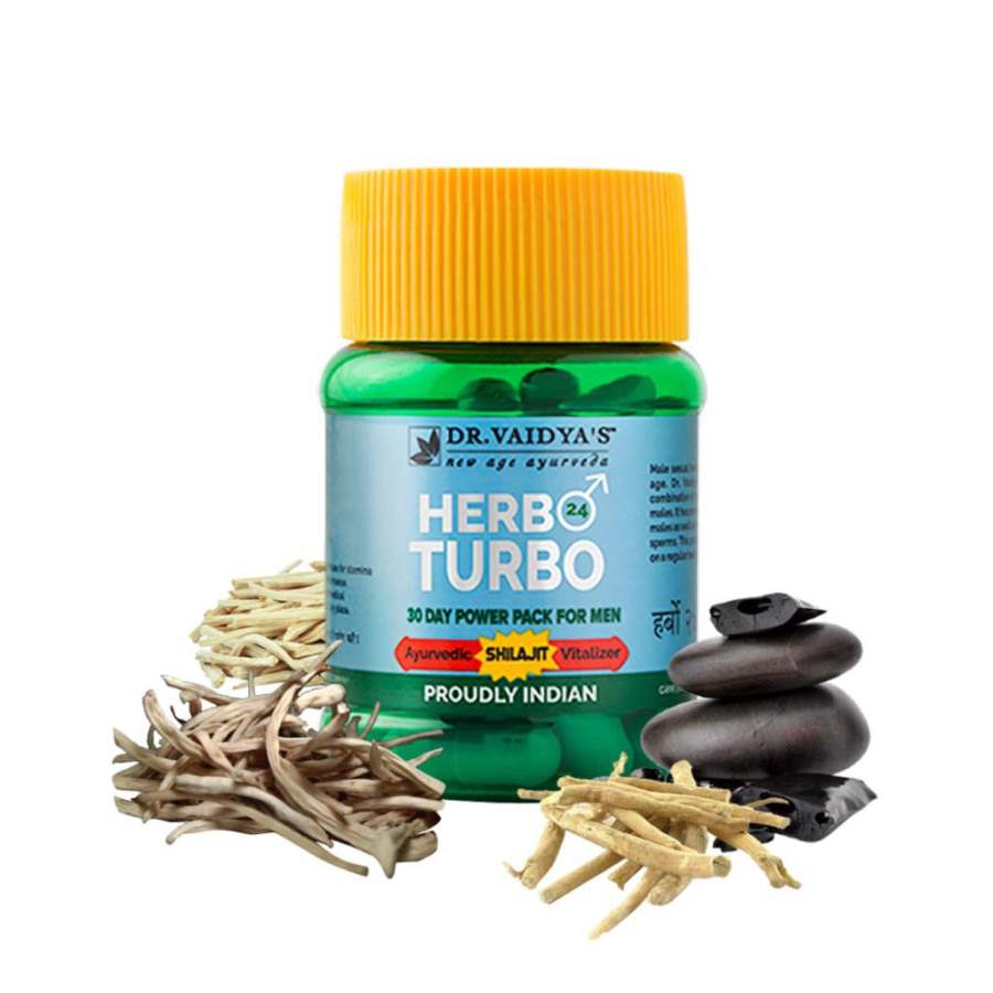 Dr.Vaidyas Herbo 24 Turbo - Power Capsule for Men - 30 Caps