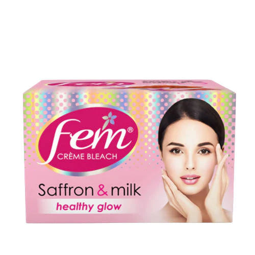 Fem Saffron Fairness Cream Bleach Saffron and Milk - 24 GM