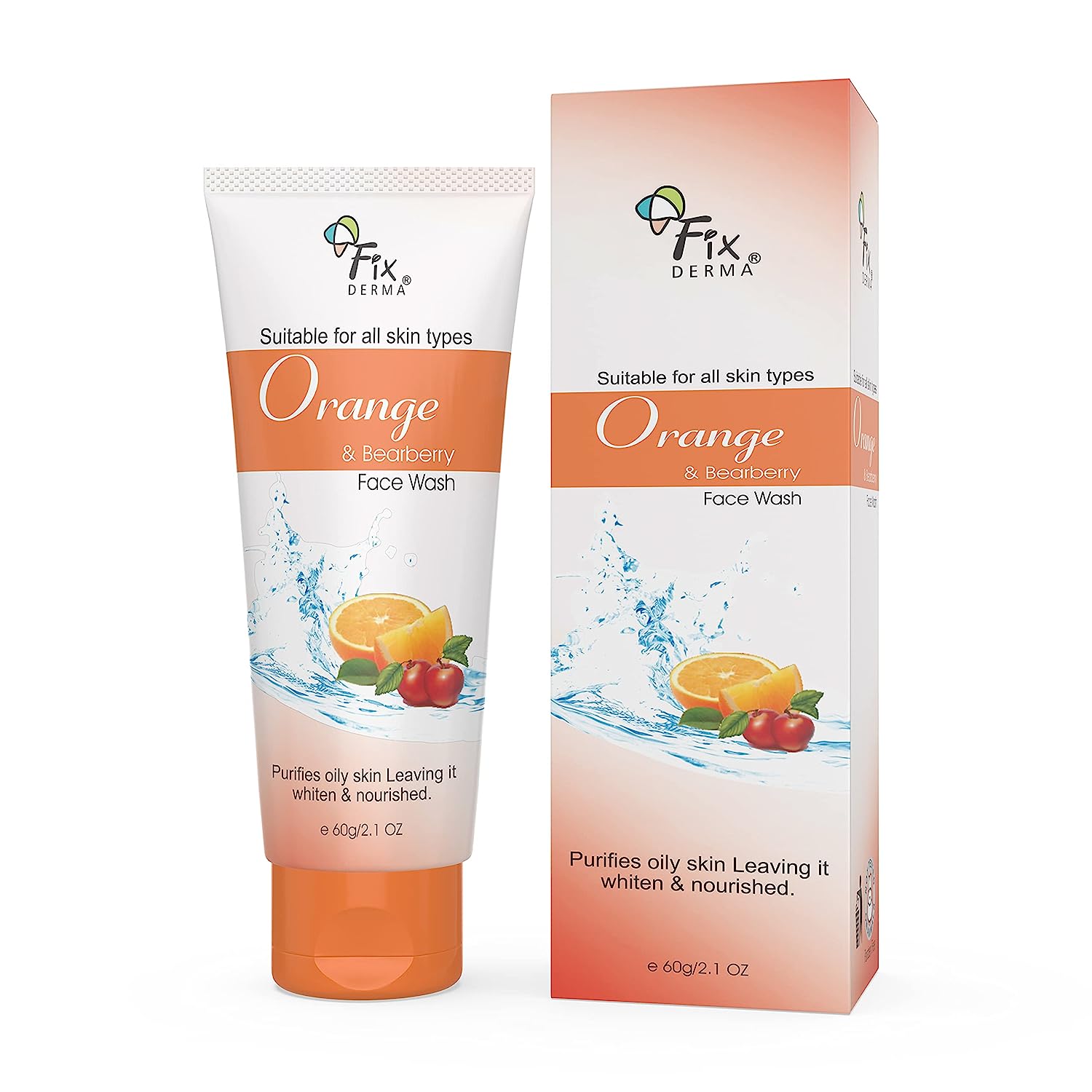 Fixderma Orange & Bearberry Face Wash - 60 gm