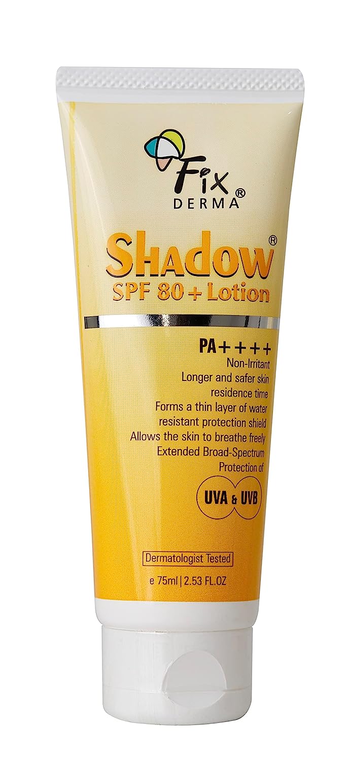 Fixderma Shadow SPF 80+ Sunscreen Lotion - 75 ML