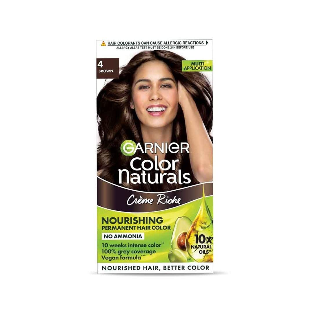 Garnier Hair Colouring Creme Shade: 4 Brown - 70ml + 60g