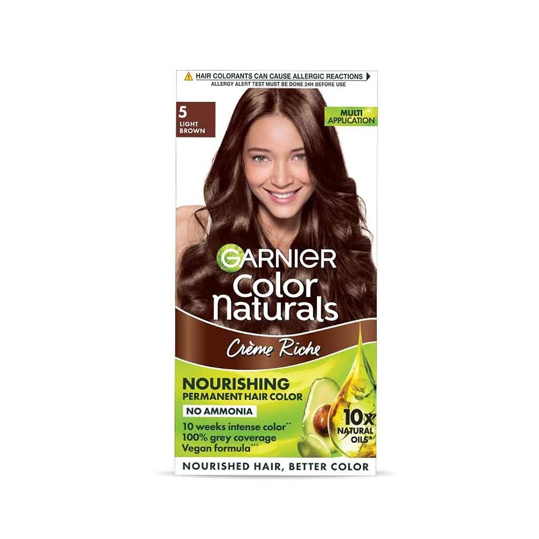 Garnier Hair Colouring Creme Shade: 5 Light Brown - 70ml + 60g