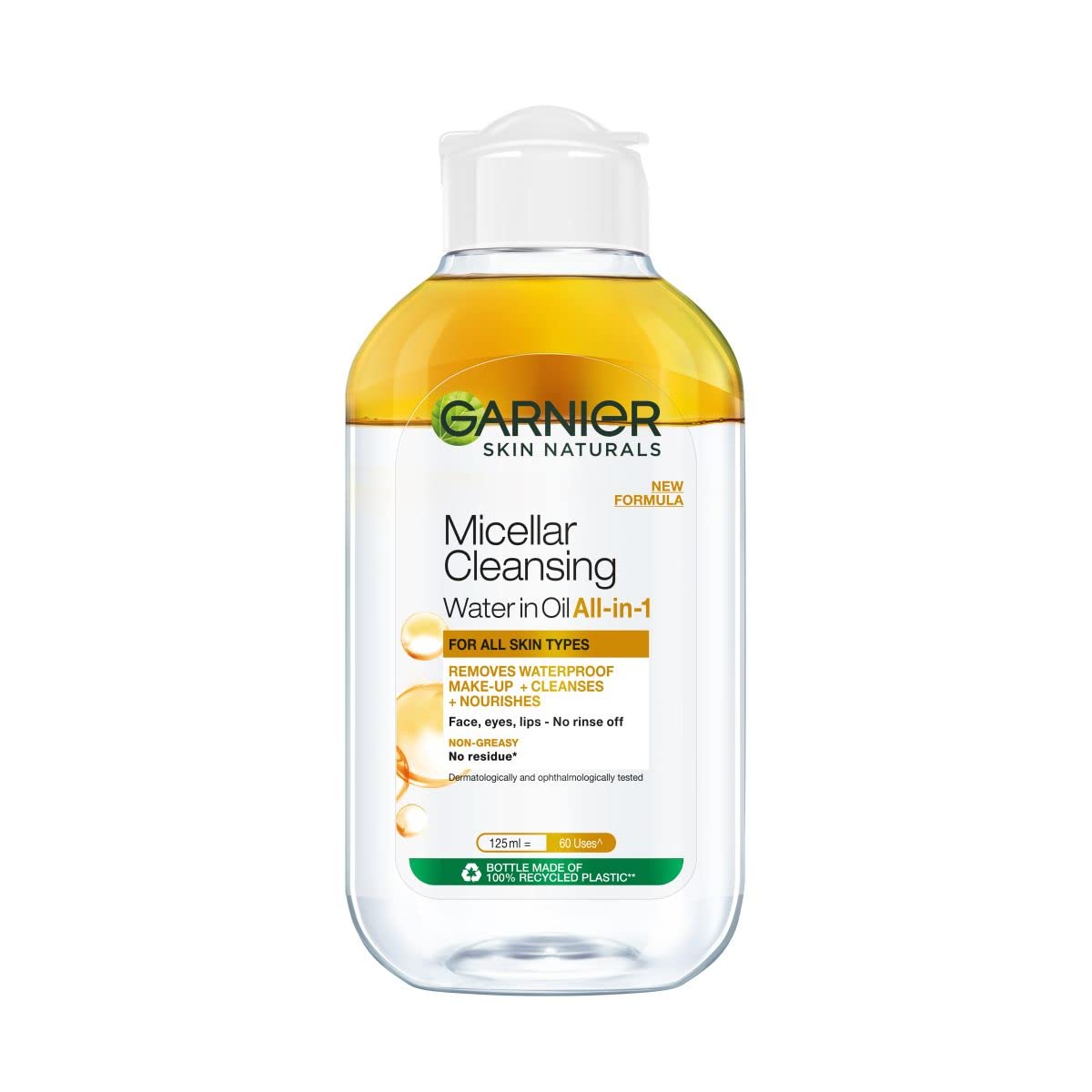 Garnier Skin Naturals Cleansing Water for Waterproof Makeup - 125 ML