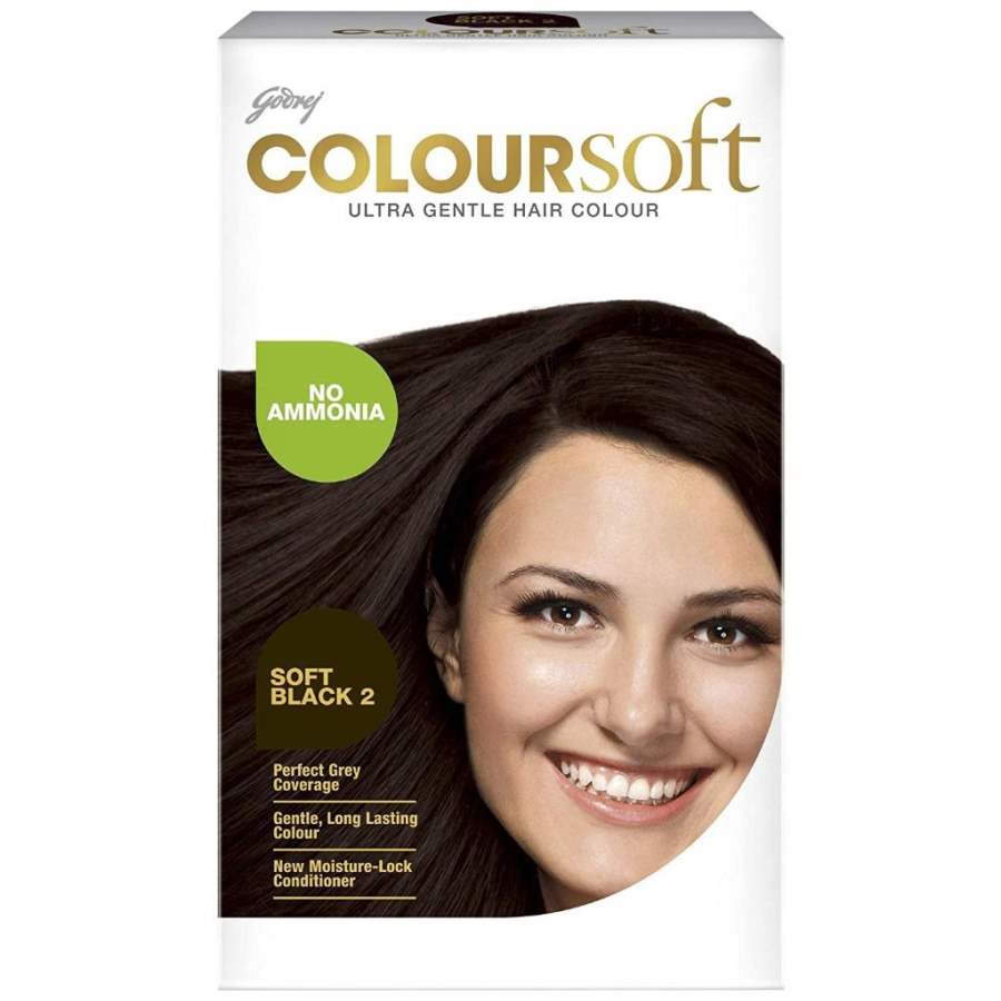 Godrej Coloursoft Creme Hair Colour Soft Black - 80 ML + 24 GM