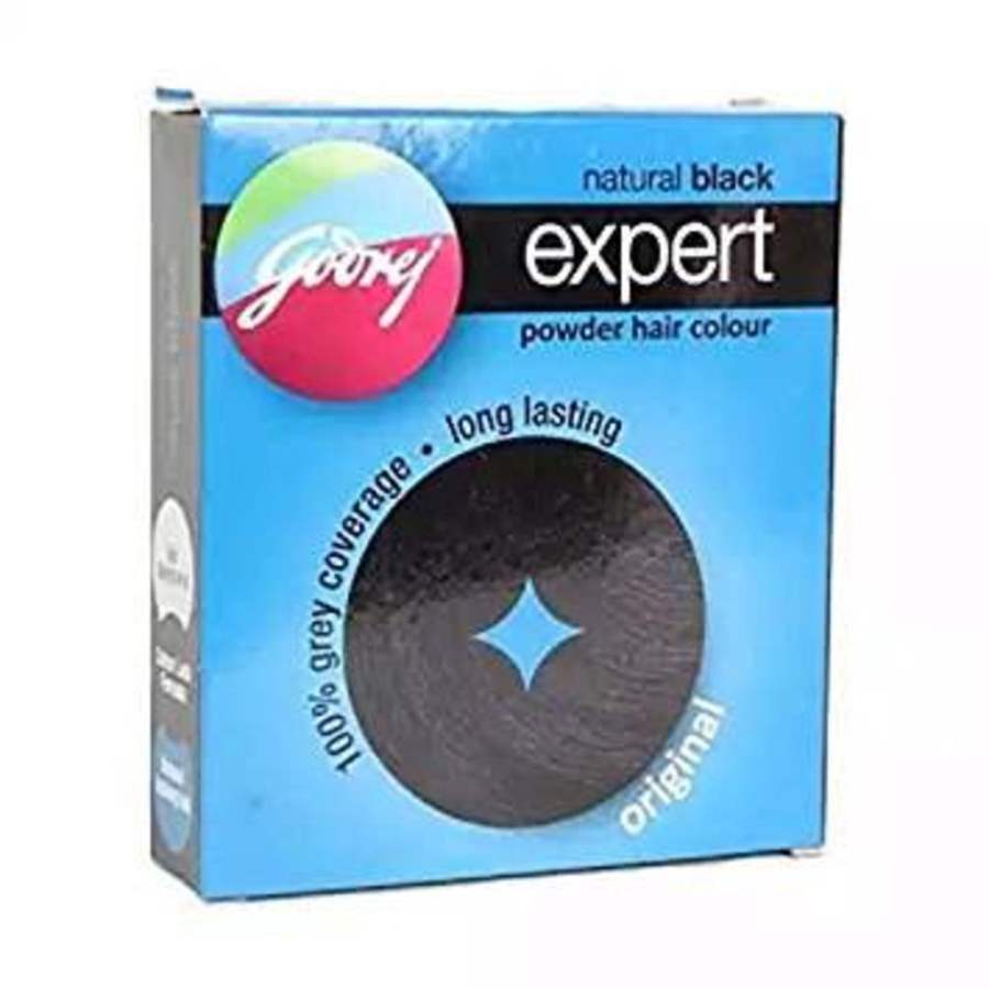 Godrej Expert Powder Hair Color Natural Black - 80 ML + 24 GM