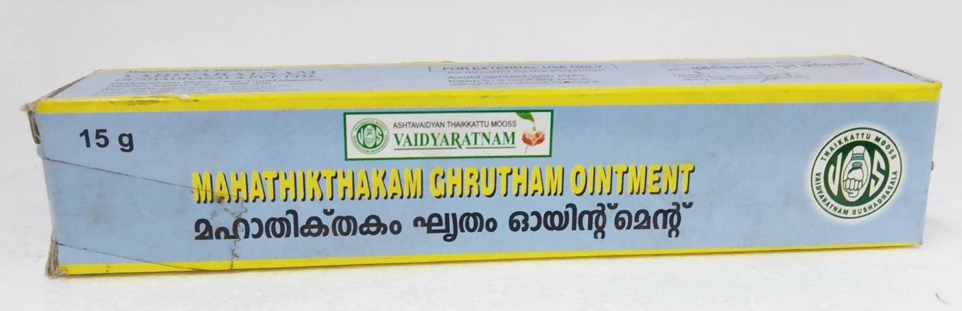 Vaidyaratnam Mahathikthakam Ghrutham Ointment - 20 GM