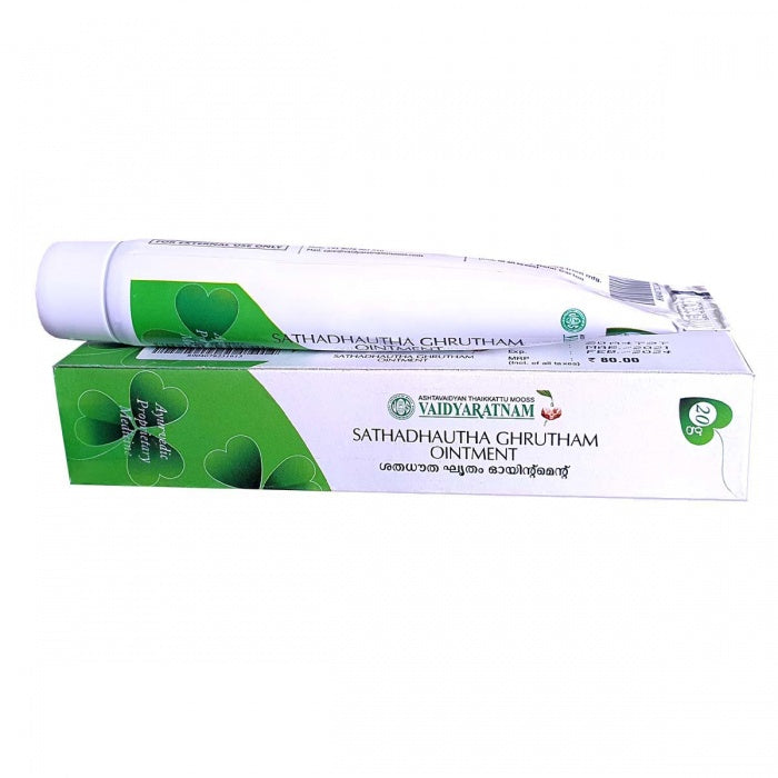 Vaidyaratnam Sathadhautha Ghrutham Ointment - 20 GM